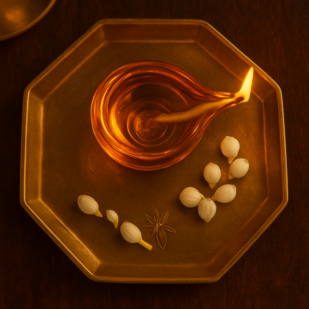 Art Glass Puja Diya-  Divya Ambar Jyot