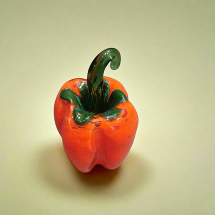 Murano Glass Style Decoration- Red Bell Pepper