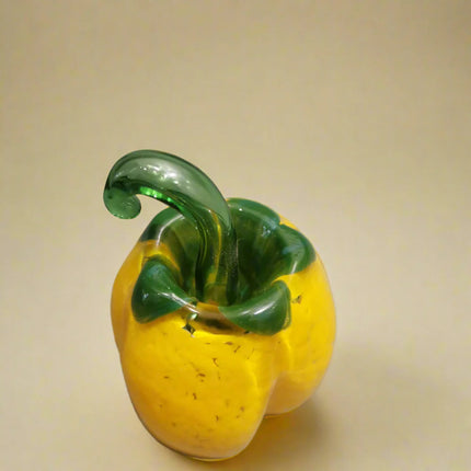 Murano Glass Style Decoration- Yellow Bell Pepper