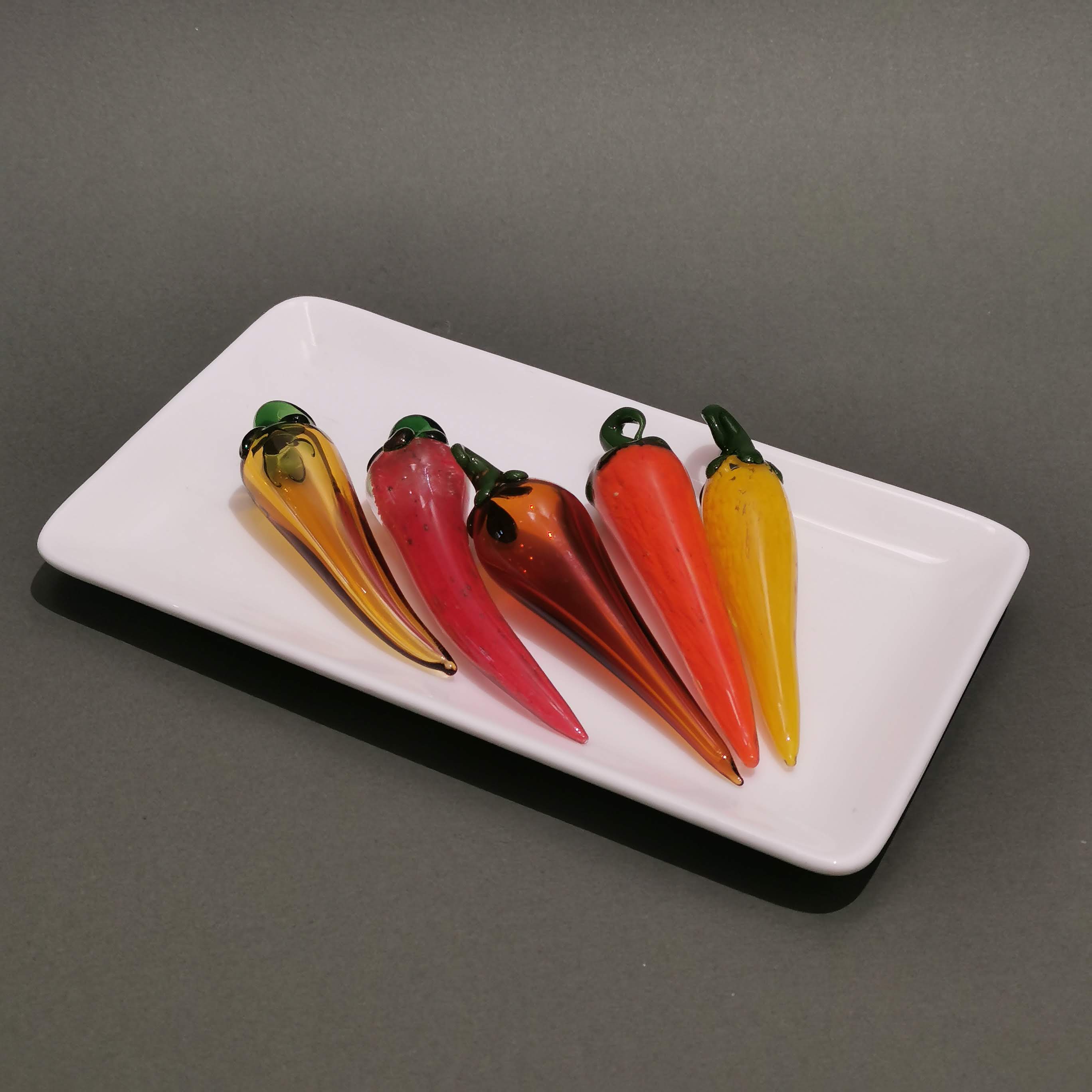 Murano Glass Style Decoration- Chilly Amber