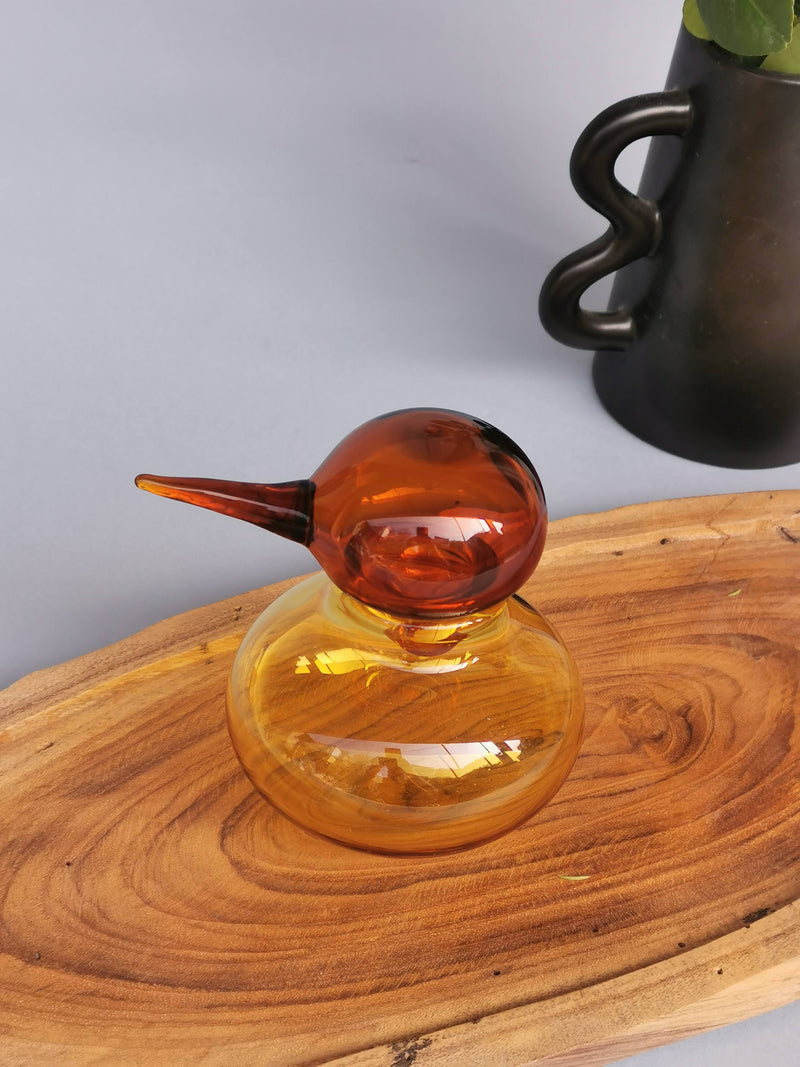 Glass Bird Figurine - Handblown (Sunrise Kiki)