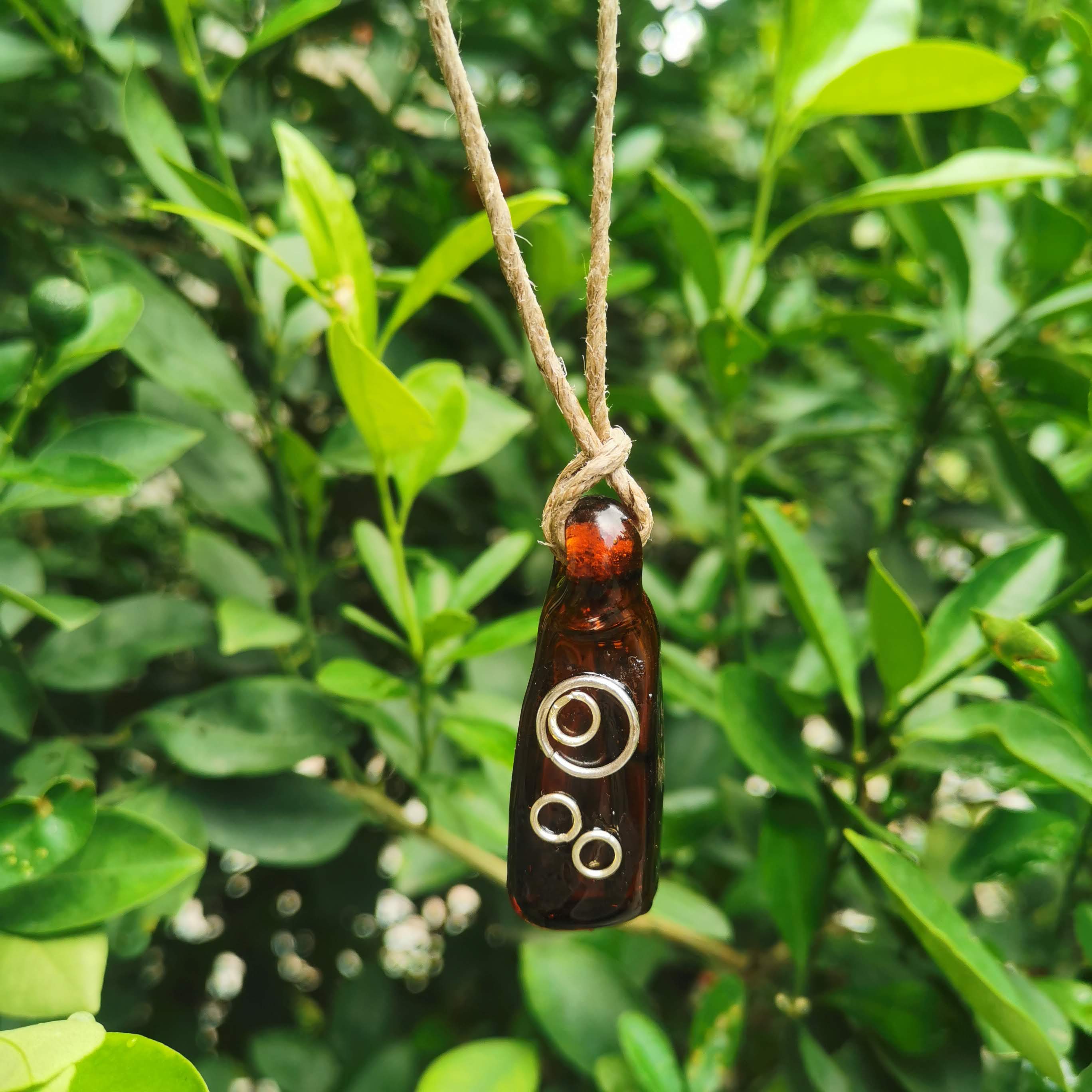 Earth Series Necklace - Earth Charm Amber