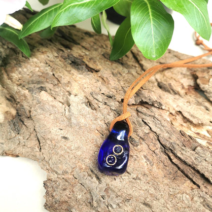 Earth Series Necklace - Earth Charm Blue