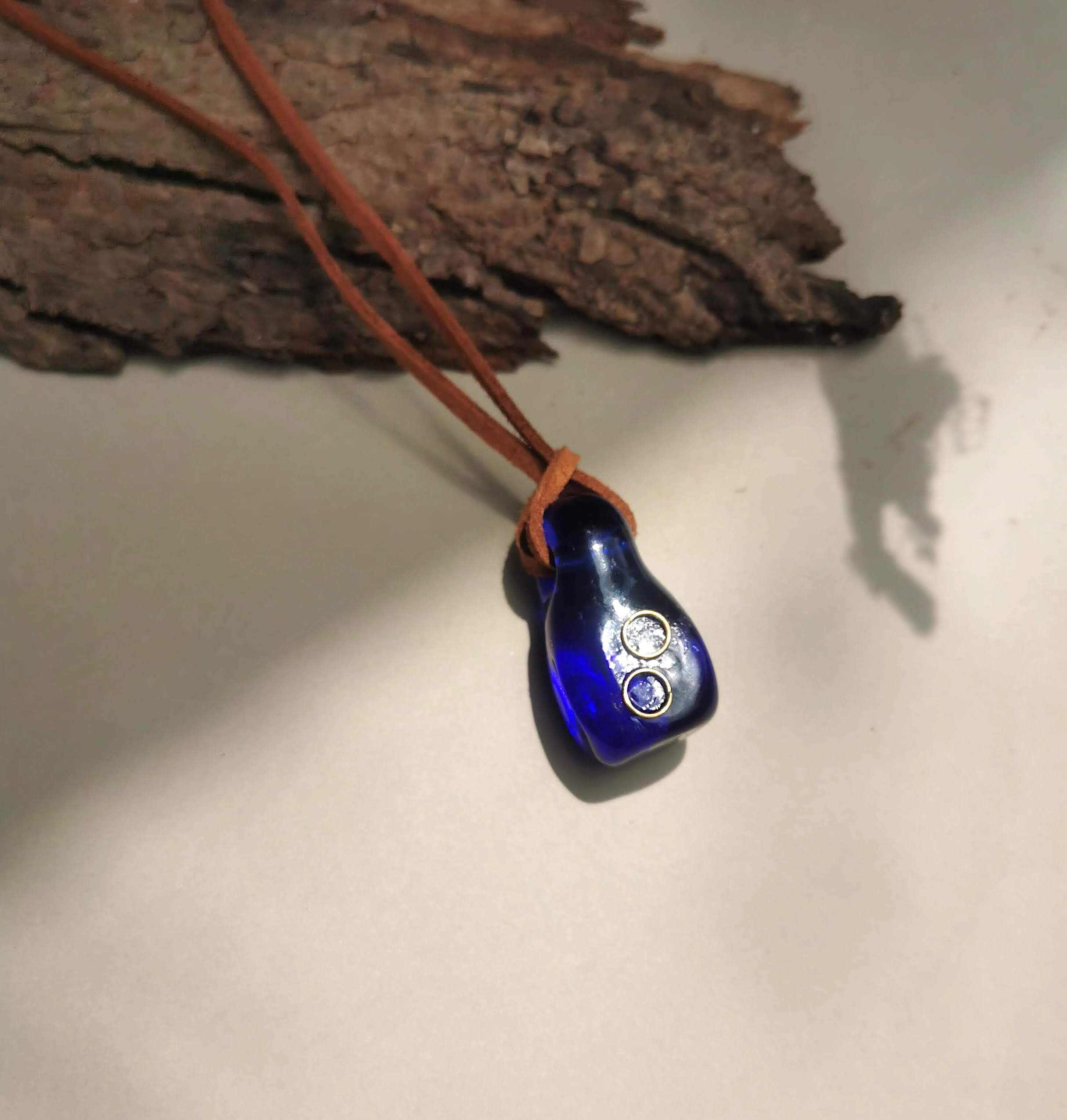 Earth Series Necklace - Earth Charm Blue