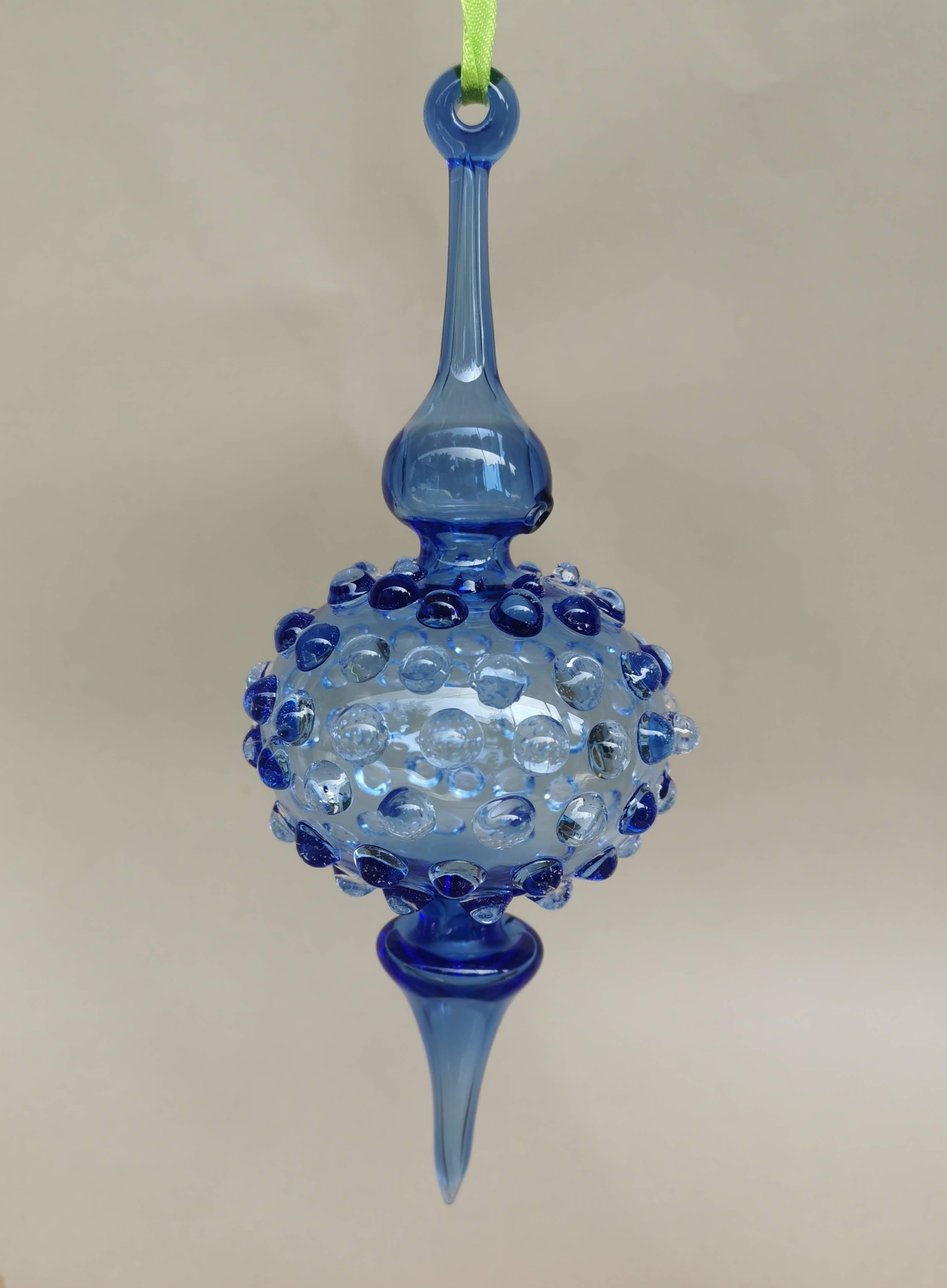 Handblown Glass Ornament -  Lumina, Moroccon Blue