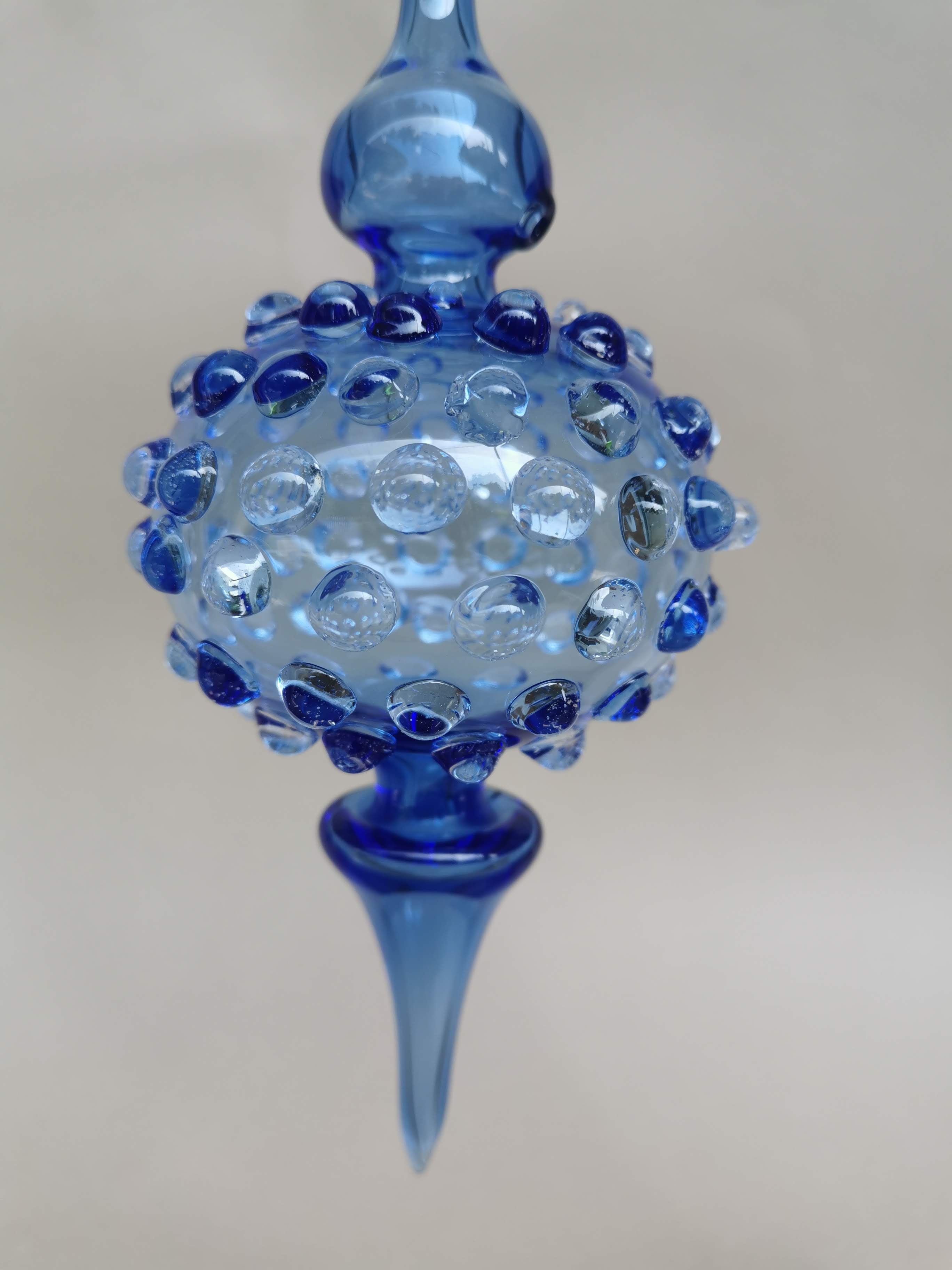 Handblown Glass Ornament -  Lumina, Moroccon Blue