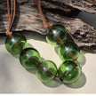 Verdant Halo Necklace | Handblown Glass Wearable Art