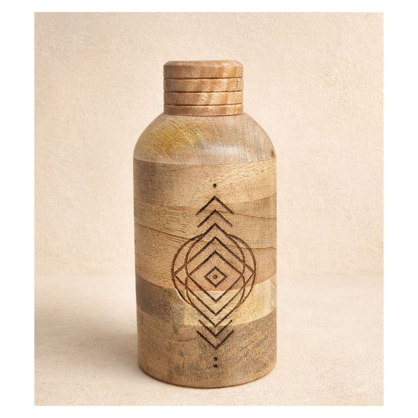 Bottle Design Ritual The Core – Handmade Wooden Ritual Oil Bottle with Glass Insert (200ml ...