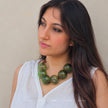 Verdant Halo Necklace | Handblown Glass Wearable Art