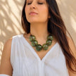 Verdant Halo Necklace | Handblown Glass Wearable Art