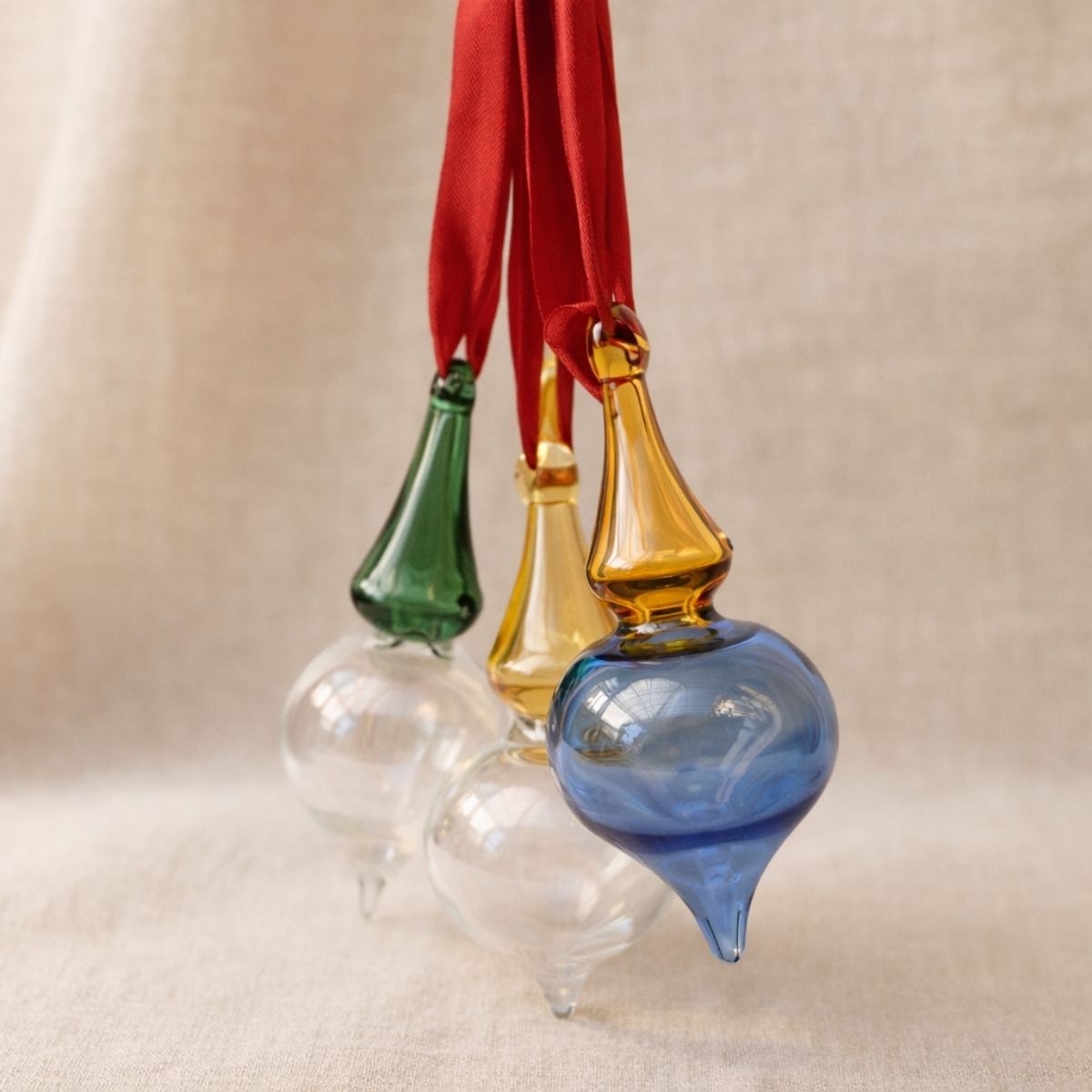 Handblown Glass Ornament - Splendour Jewel. Series 4 Inch