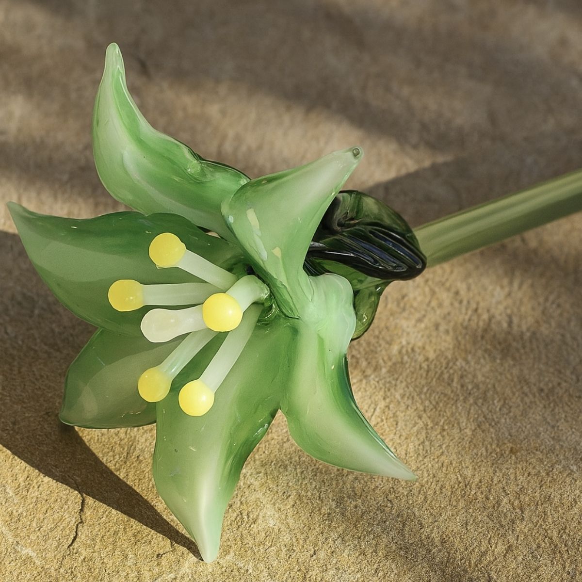 Bloom of Light – Hand-Blown Glass Lily