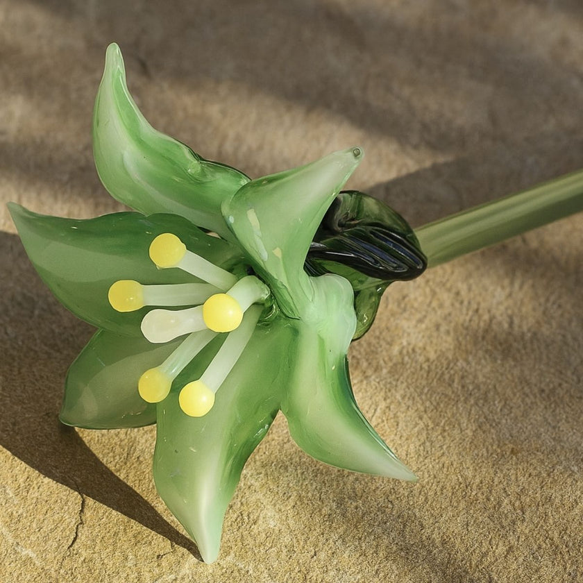 Bloom of Light – Hand-Blown Glass Lily