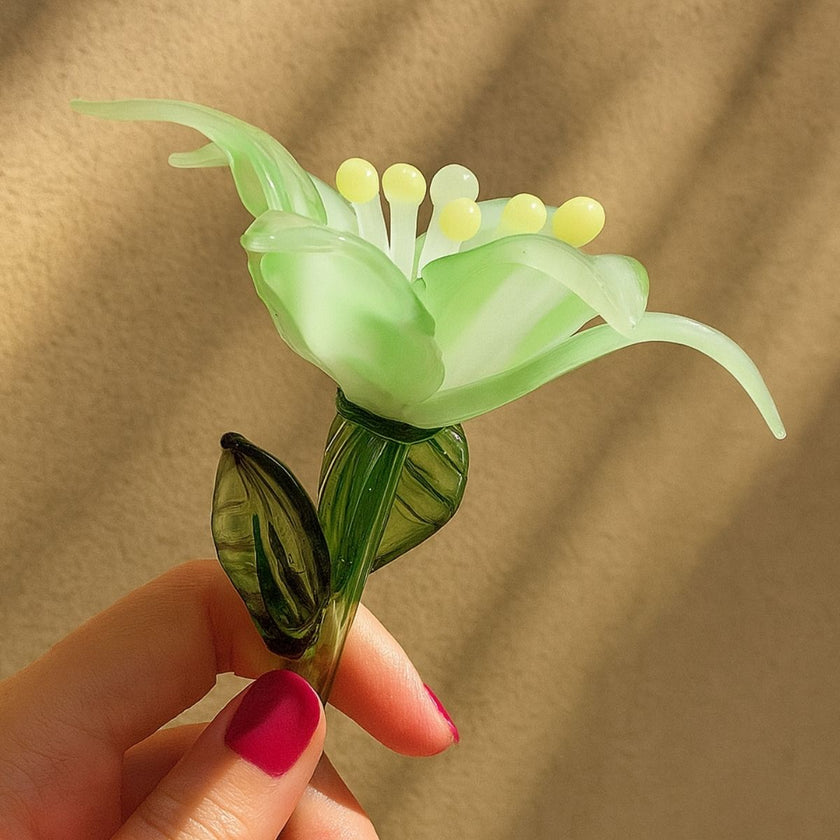 Bloom of Light – Hand-Blown Glass Lily