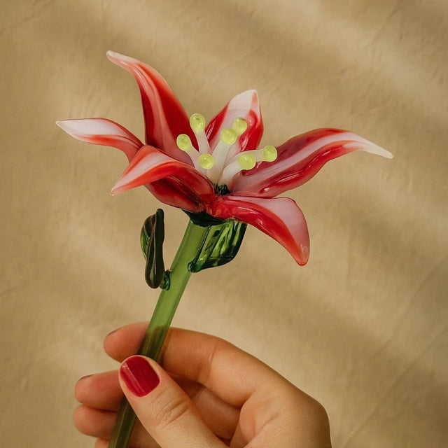 Bloom of Light – Hand-Blown Glass Lily