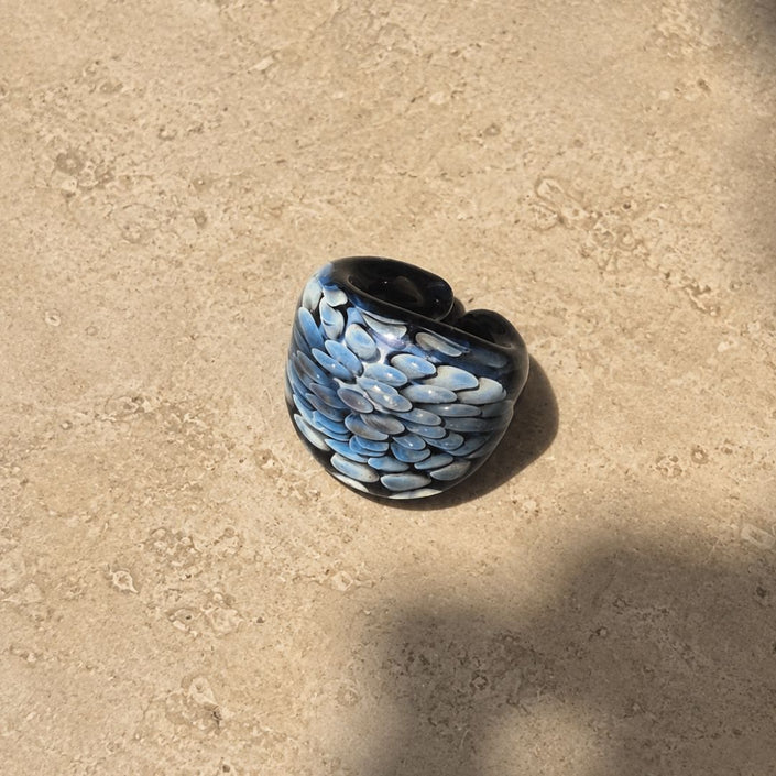 Midnight Reef | Handblown Glass Statement Ring