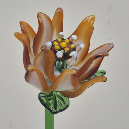 Ember Clematis- Hand-Blown Glass Flower