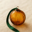 Amber Flute-  Handblown Glass Ornament