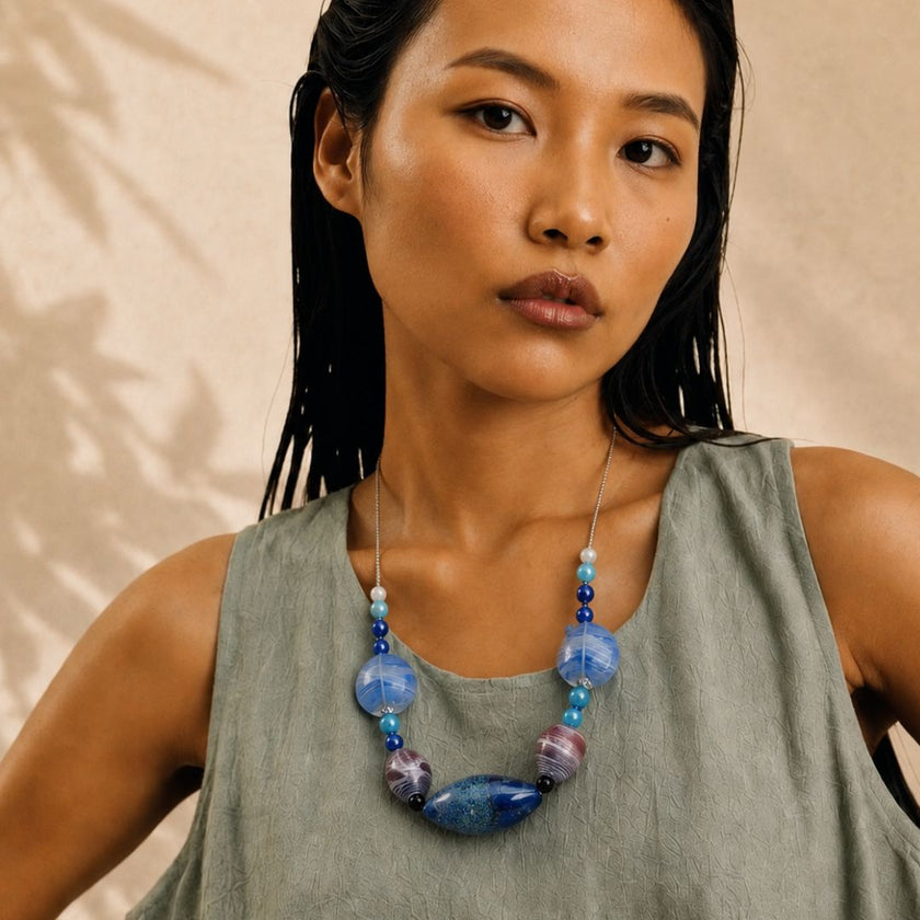 Blissful Heartstring- Necklace (Blue)