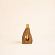 The Holding Form — Sculptural Wood & Glass Flower Holder