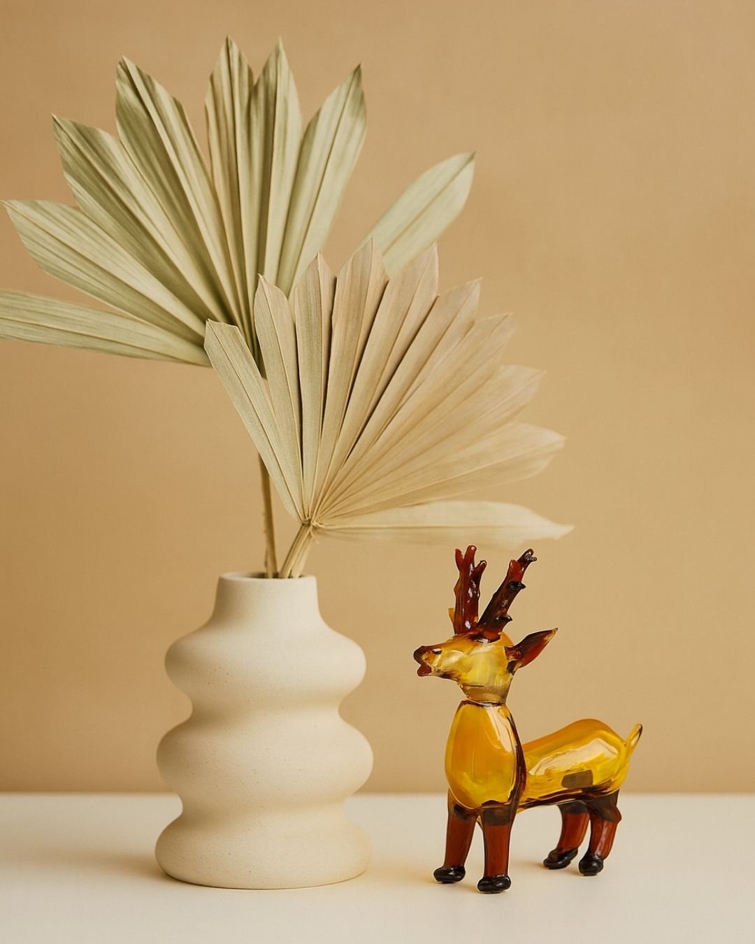 Amber Stag — Handblown Glass Sculpture thumbnail 2