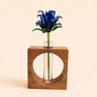The Holding Form — Sculptural Wood & Glass Flower Holder
