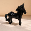 Noir Equus — Handblown Black Glass Horse Sculpture