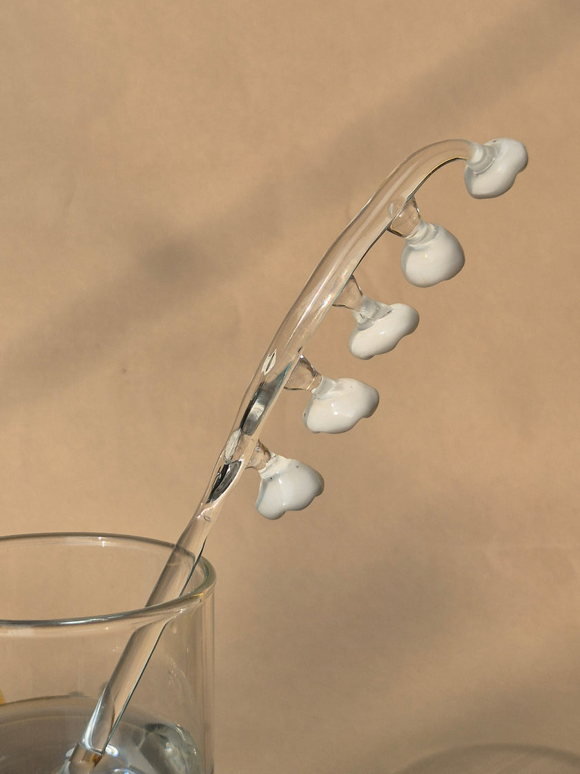 Handblown Glass Stirrers- Flower Buds