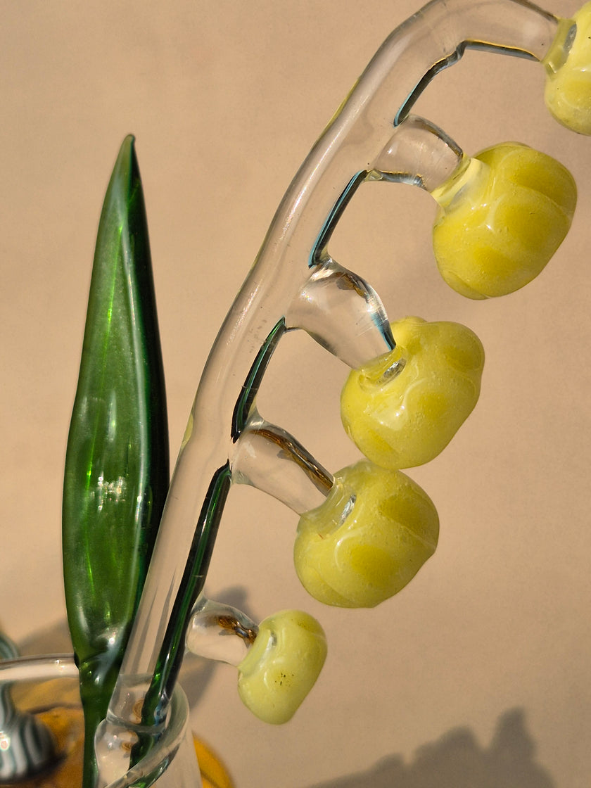 Handblown Glass Stirrers- Leaf