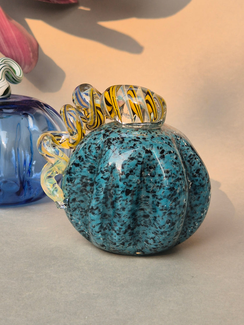 Murano-Style Glass Pumpkin Collectible