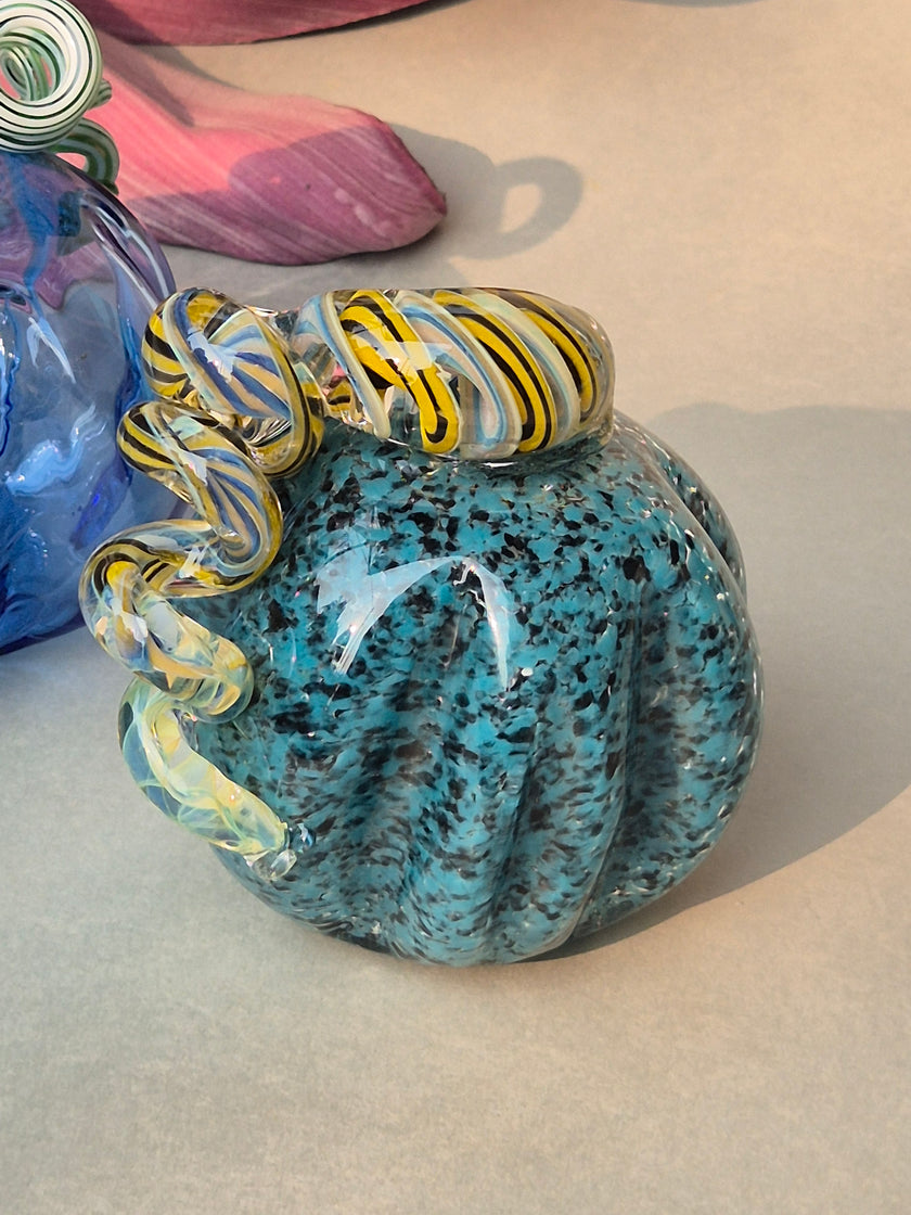 Murano-Style Glass Pumpkin Collectible