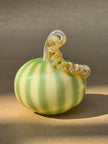 Murano-Style Glass- Meadow Stripe Pumpkin