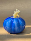 Murano-Style Glass- Cobalt Harvest Pumpkin