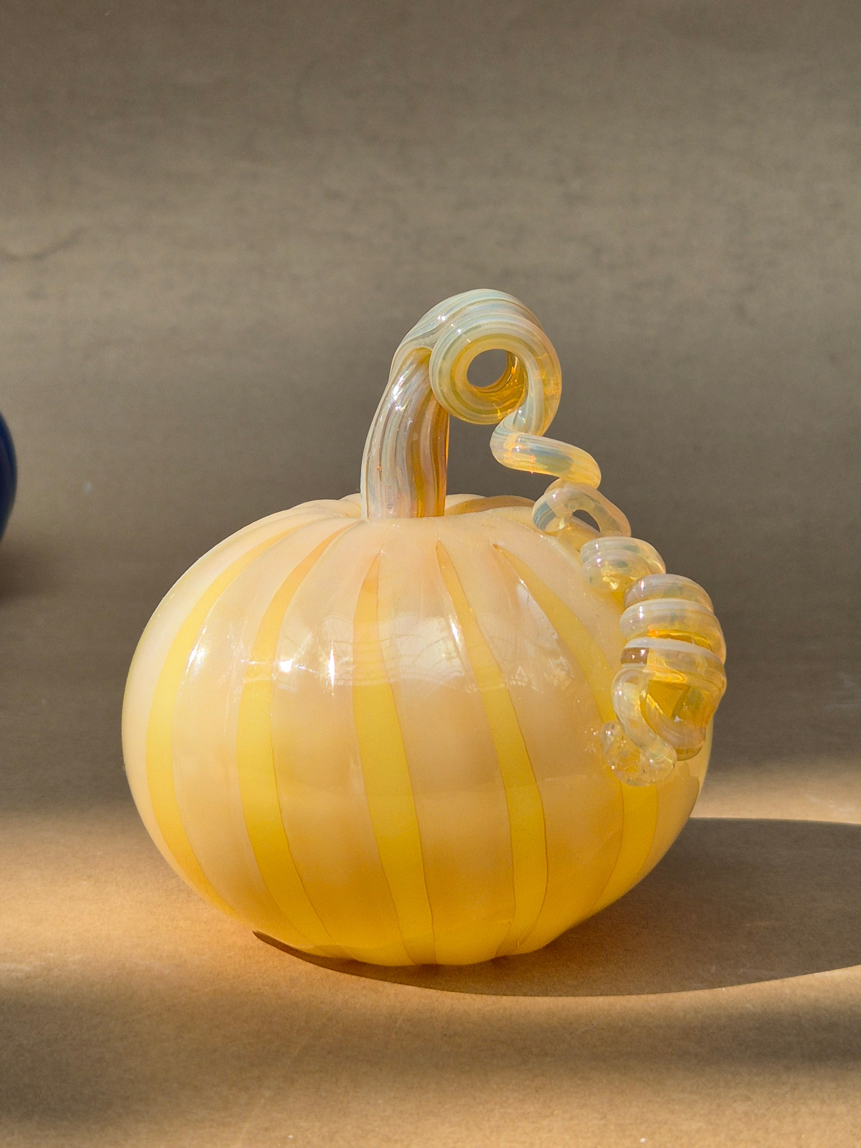 Murano-Style Glass- Moonstone Pumpkin