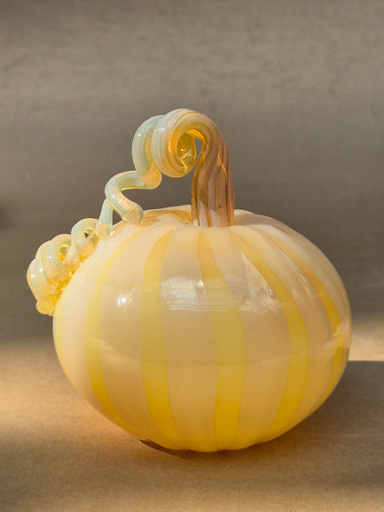 Murano-Style Glass- Moonstone Pumpkin