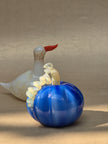 Murano-Style Glass- Cobalt Harvest Pumpkin