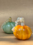 Murano-Style Glass-  Harvest Amber Pumpkin