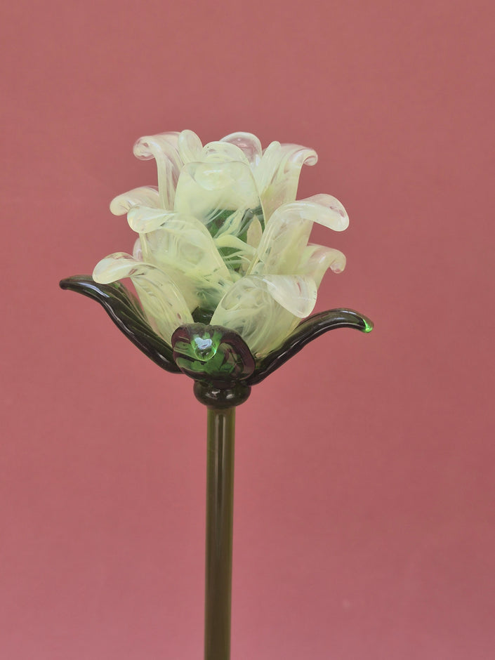 Primrose Lisianthus- Handblown Glass Flower