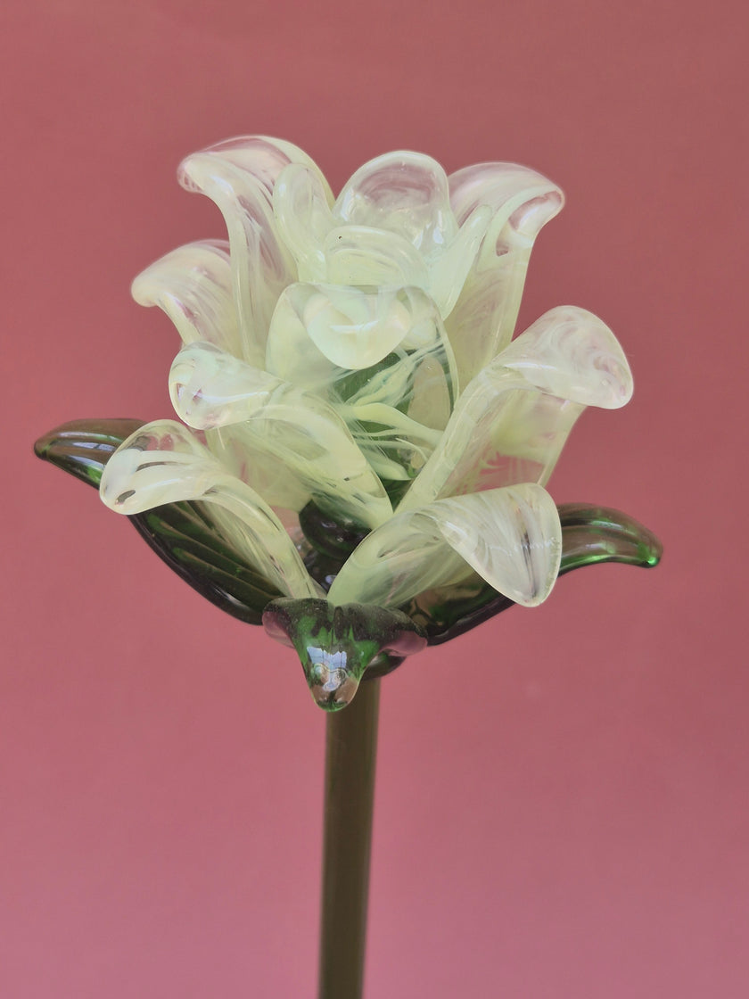 Primrose Lisianthus- Handblown Glass Flower