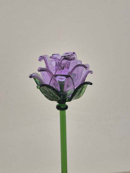 Amethyst Lisianthus- Handblown Glass Flower