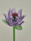 Viola Clematis- Hand-Blown Glass Flower