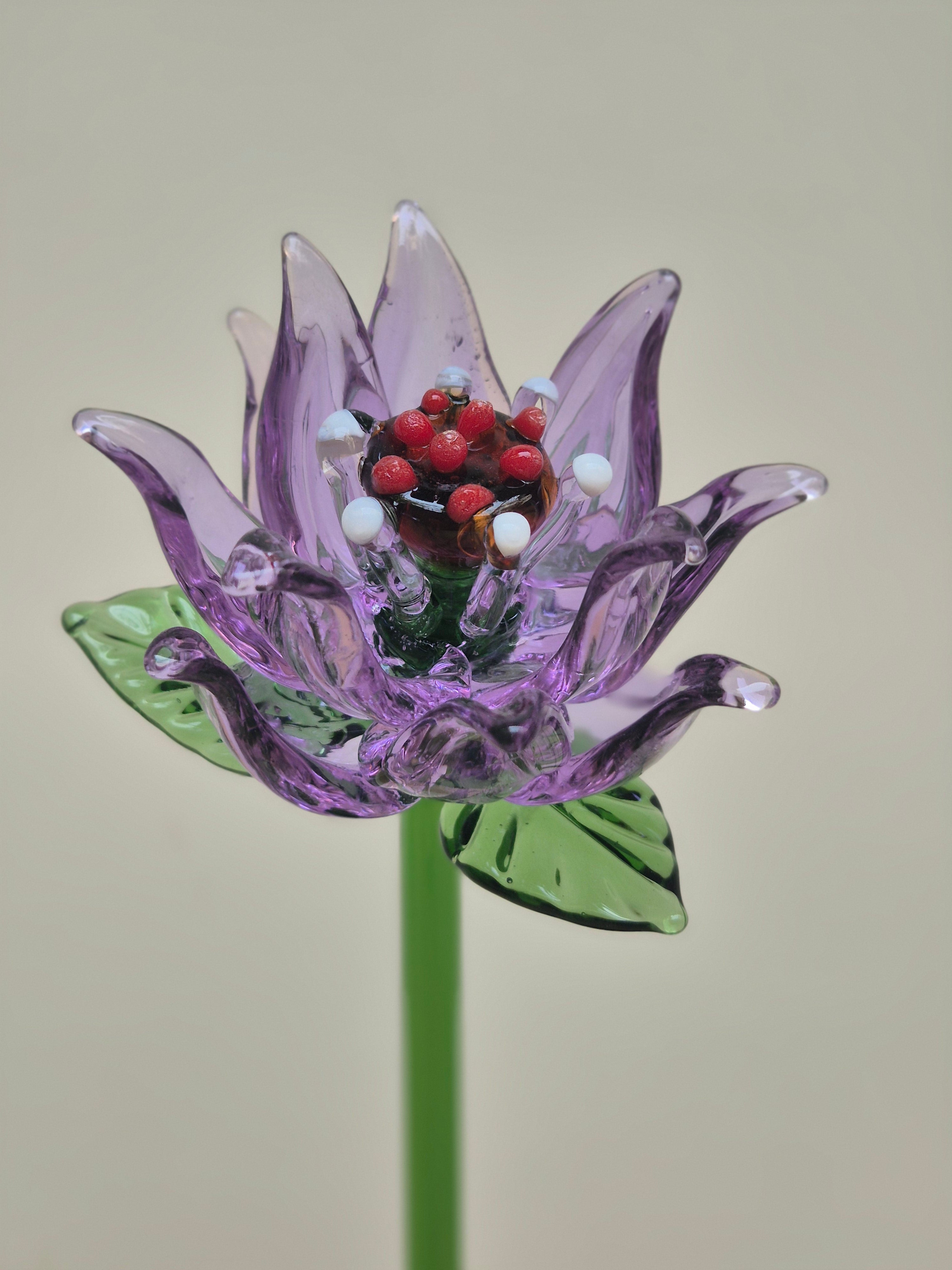 Viola Clematis- Hand-Blown Glass Flower