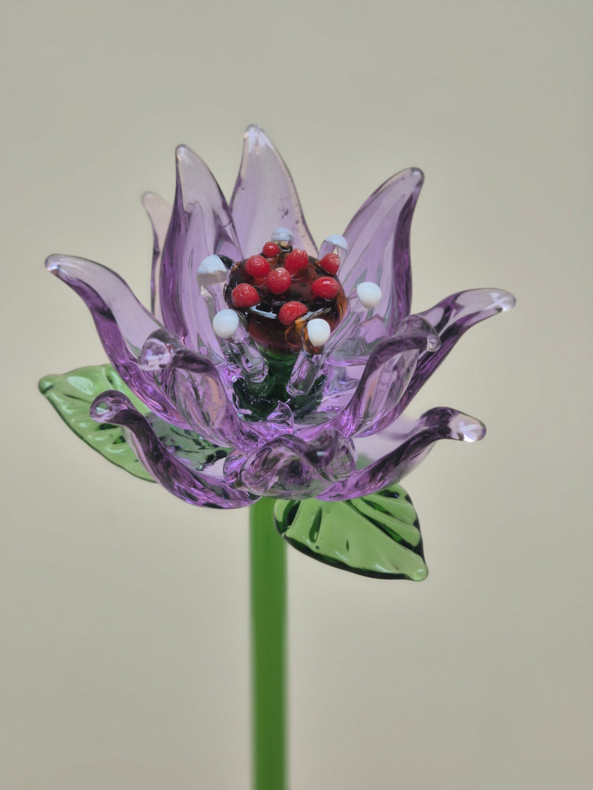 Viola Clematis- Hand-Blown Glass Flower