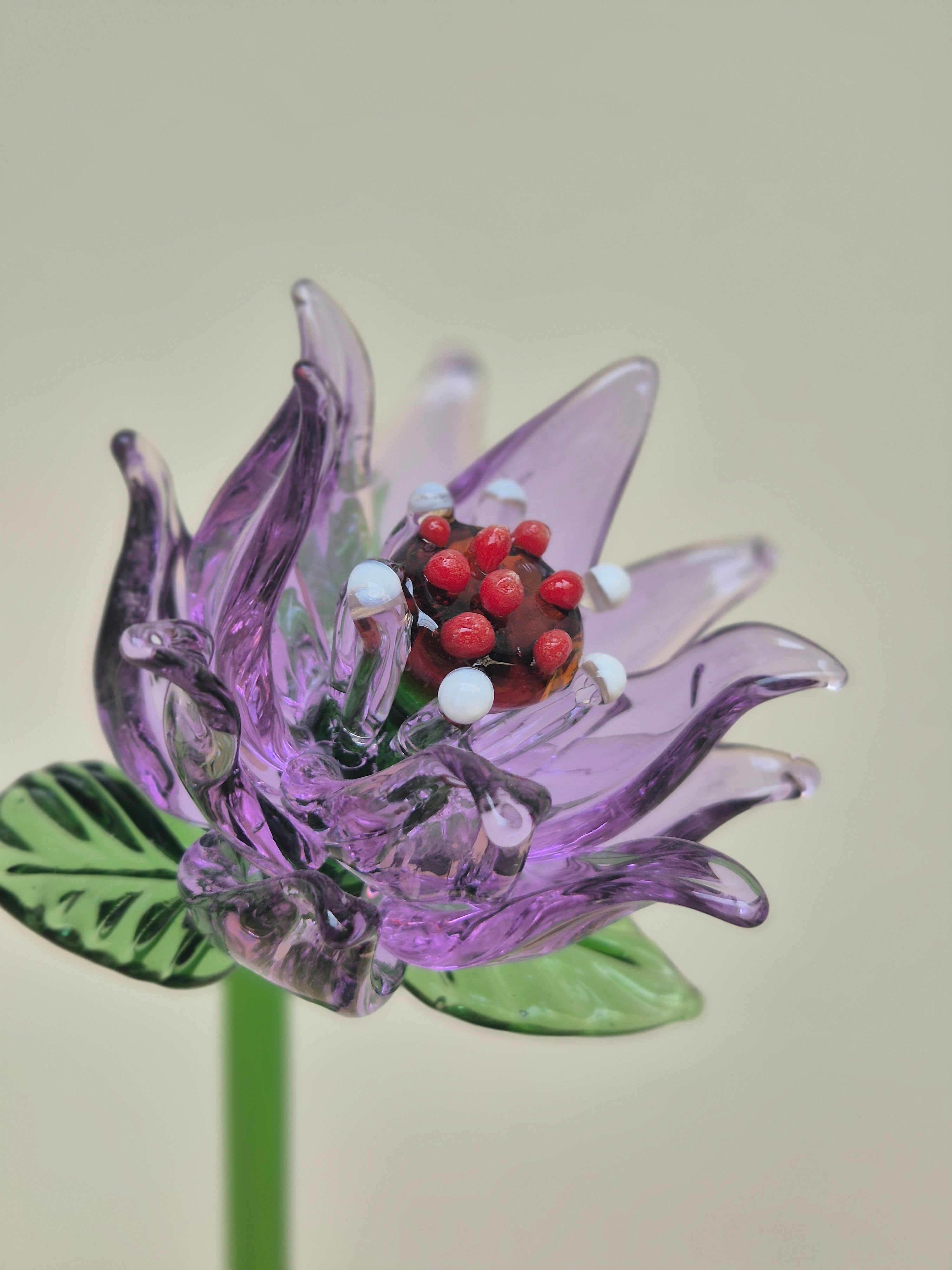 Viola Clematis- Hand-Blown Glass Flower
