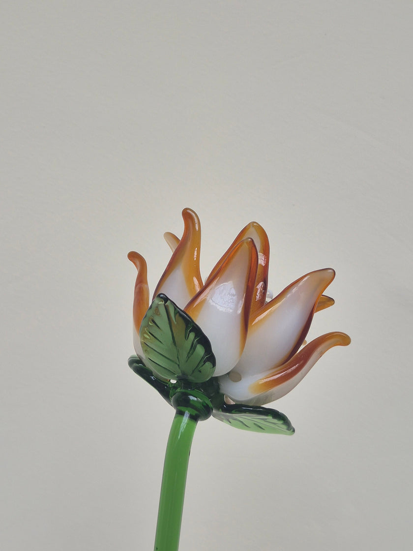 Ember Clematis- Hand-Blown Glass Flower