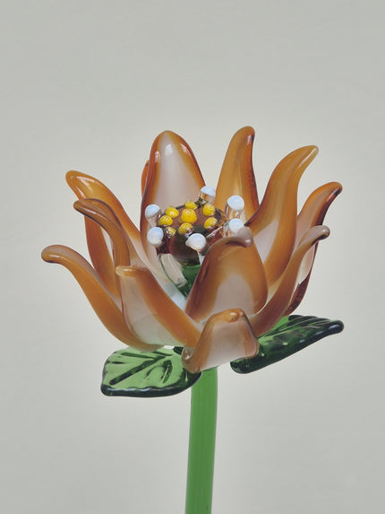 Ember Clematis- Hand-Blown Glass Flower