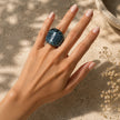 Midnight Reef | Handblown Glass Statement Ring