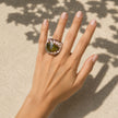Verdant Halo | Handblown Glass Statement Ring