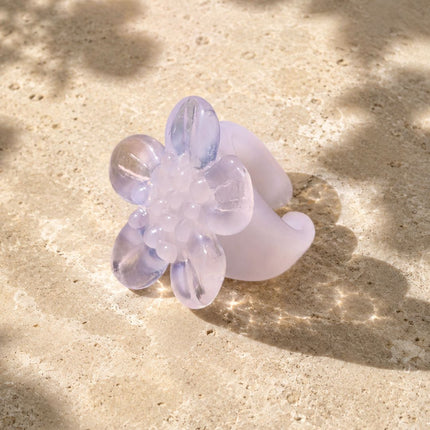 Lavender Petal | Handblown Glass Flower Ring