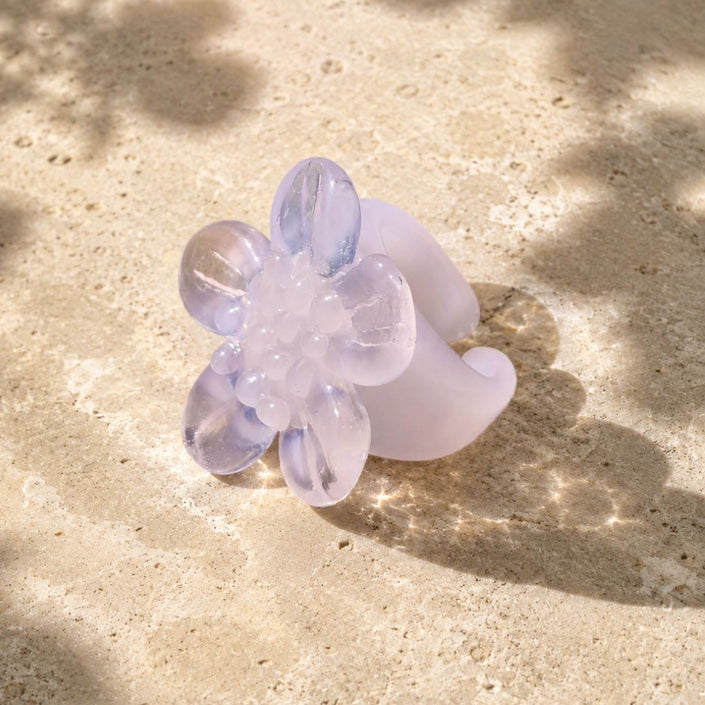 Lavender Petal | Handblown Glass Flower Ring